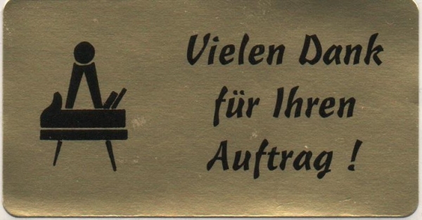 Aufkleber "Vielen Dank für Ihren Auftrag", 10-Stück-Packung